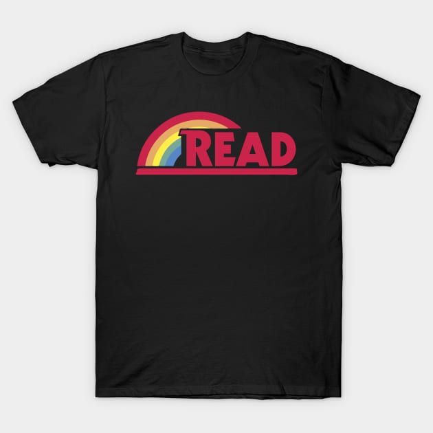 Retro Reading Rainbow Read Parody Teacher, T-Shirt by aandikdony